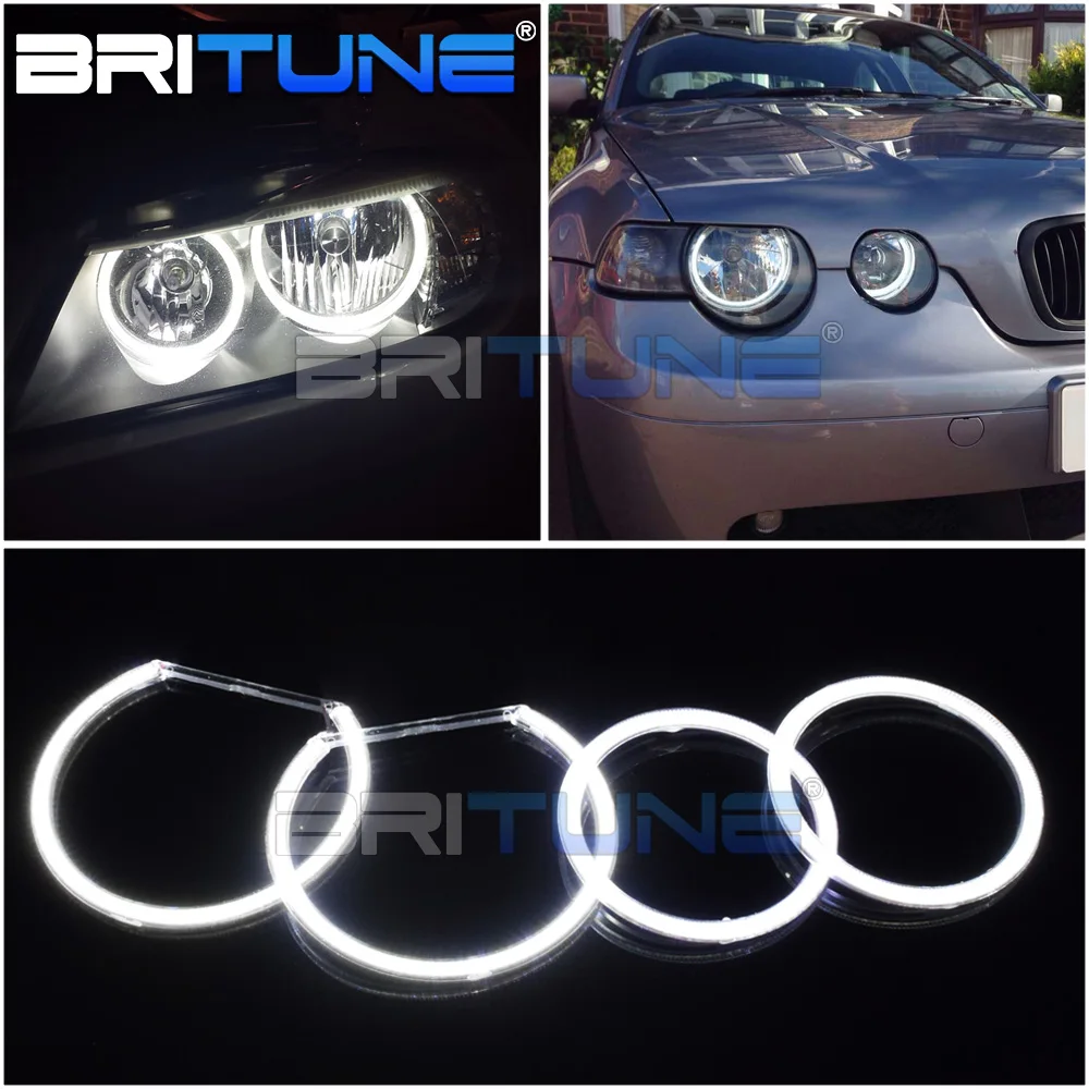 COB LED Angel Eyes Halo Rings Kit For BMW E90 E91 E46 TI Non-projector  Headlight