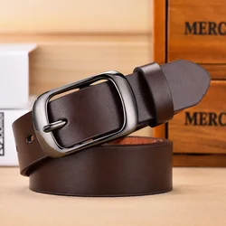 New Women Genuine Leather Belt For Female Strap Casual All-match Ladies Adjustable Belts Designer High Quality Brand