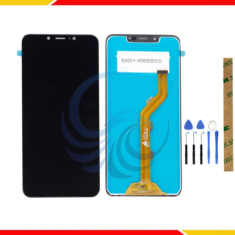 Черный ЖК экран для Infinix Hot 7 X624 с сенсорным экраном сборки X624|Экраны мобильных