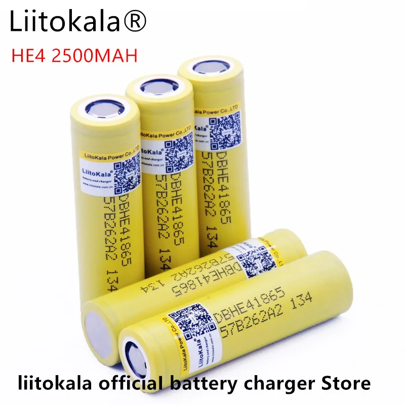 Перезаряжаемый литий ионный аккумулятор Liitokala для LG HE4 18650 3 6 В 2500 мА · ч