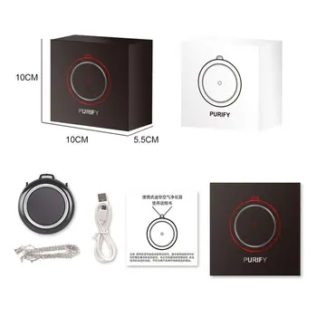 

Wearable Air Purifier Necklace Mini Portable USB Air Cleaner Negative Ion Generator Low Noise Air Freshener USB Charge