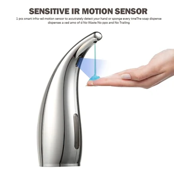 

300ML Automatic Soap Dispenser Touchless Sensor Hand Sanitizer Detergent Dispenser Wall Mounted For Bathroom Kitchen