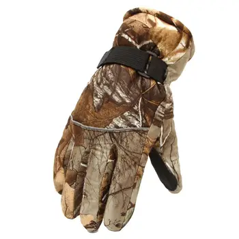 

Men Camouflage Print Skiing Gloves Thickened Fleeced Windproof Anti-skid Anti-cold Motorcycle Snowboard Ski Warm Gloves Mitts