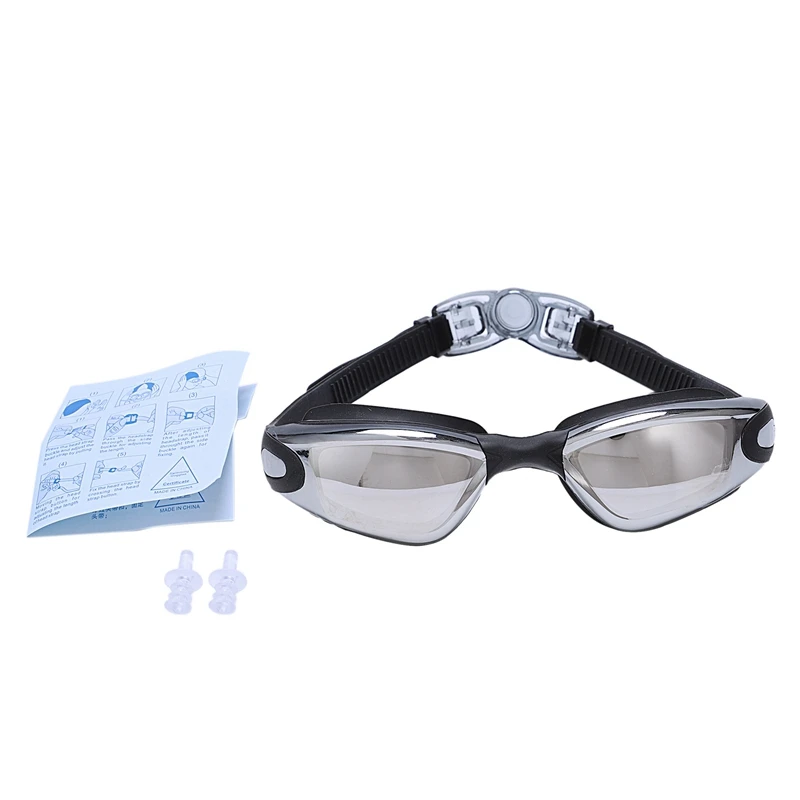 Качество гальванического покрытия УФ Водонепроницаемый Анти-туман Плавание носить очки плавание, дайвинг водные очки Gafas регулируемые Плавание ming очки Для женщин