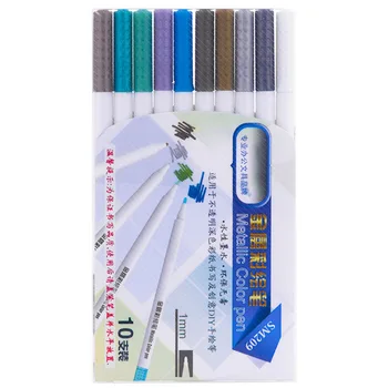 

10 colors/set Paint Marker Pen Waterproof Permanent Water Oil Based Markers Color on Rocks Metal Wood Glass DIY Album DU