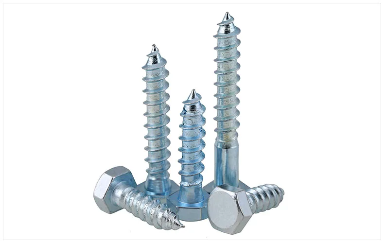 

DIN571 carbon steel self-tapping screws external Hex M6 M8 M10 M12 Zinc-plated lengthened wood screws