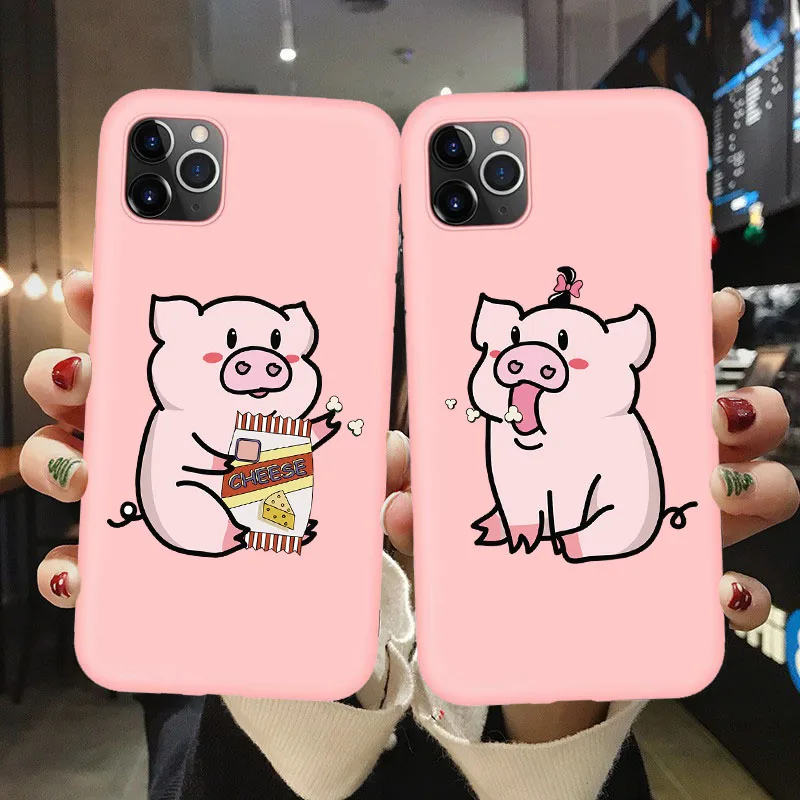 Милый чехол для телефона с рисунком поросенка iphone 11 Pro max 6 s 8 7 plus XS Max X XR мягкий