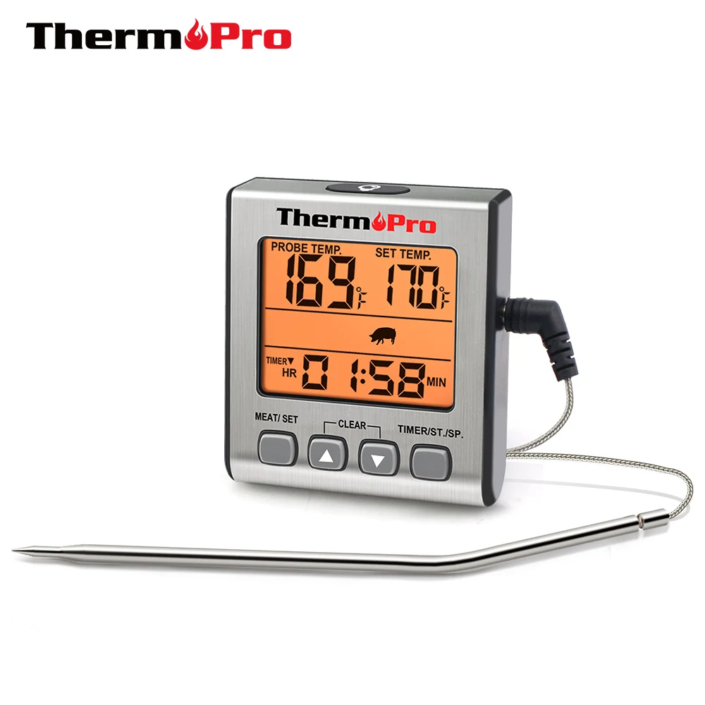 Термометр ThermoPro TP16S кухонный с таймером и подсветкой | Дом сад