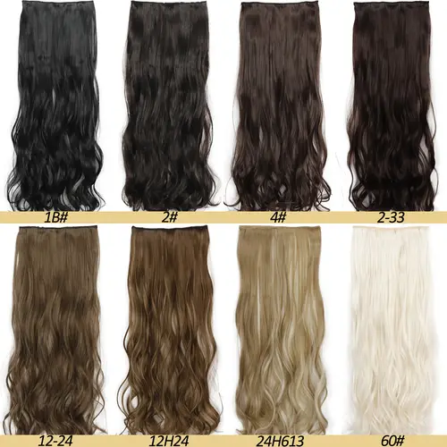 NICESY Synthetic Long Wavy 5 Clips Hair Extensions 22Inch/32Inch Clip On Hair Extensions High Tempreture Fake For Women - Image 5