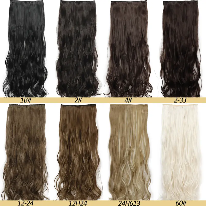 NICESY Synthetic Long Wavy 5 Clips Hair Extensions 22Inch/32Inch Clip On Hair Extensions High Tempreture Fake For Women - Image 5