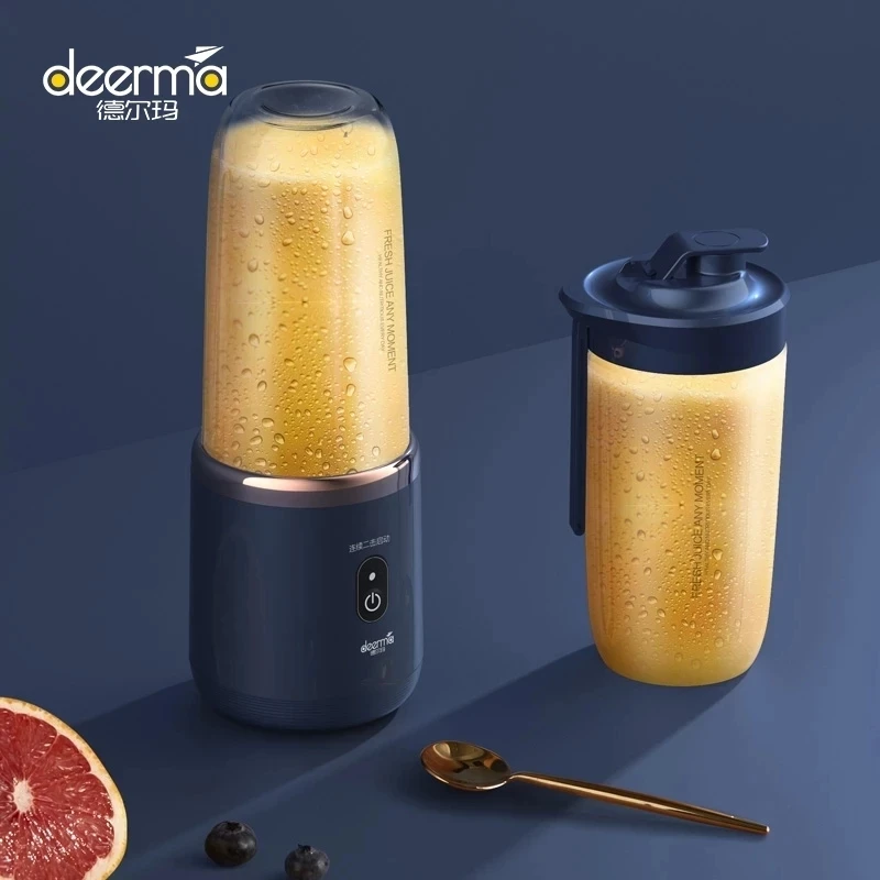 Deerma mini blender smoothie sans fil, 360g portable et