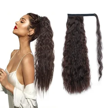 

Clip on Ponytail Curly False Hair Extension Clip Ponytail Synthetic Hair Piece High Temperature Fiber Women Curly Hair Products