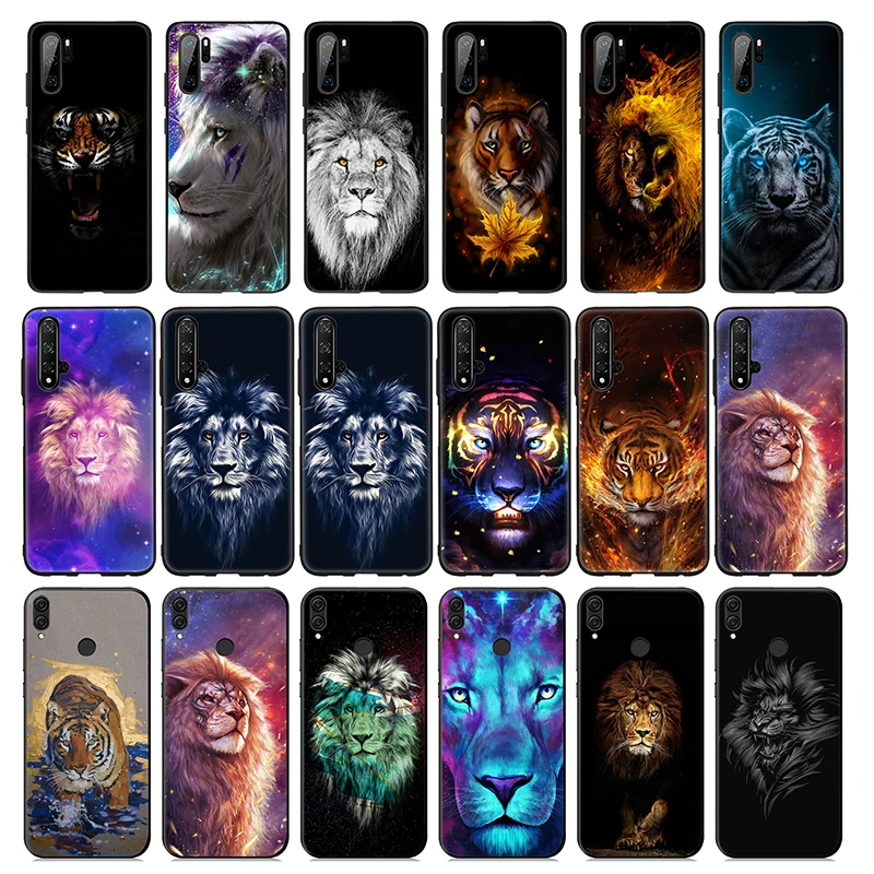 Мягкий Силиконовый Чехол Tiger Lion Art Для huawei mate 30 20 10 Lite Pro Honor Nova 3 3i 4 5i |