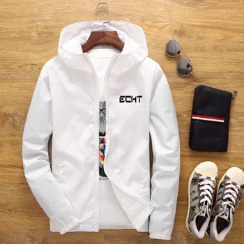 

2020 new Spring autumn slim windbreaker male jacket plus size M-7XL male jacket slim fit young hooded bomber jacket