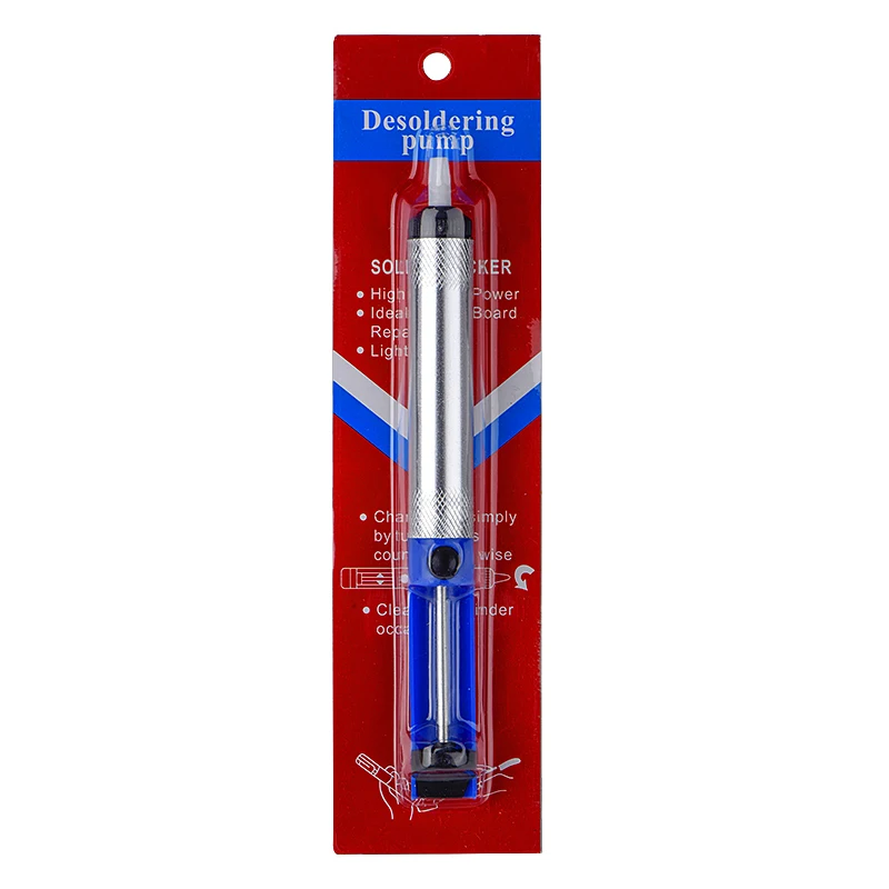 

Aluminum Metal Desoldering Suction Pump Tin Gun Soldering Sucker Pen Removal Vacuum Soldering Iron Desolder Welding Hand Tools