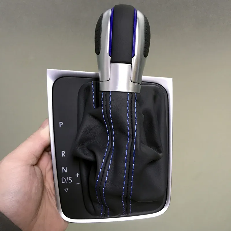 Dsg Genuine Leather Red Stitch Gear Shift Knob For Golf 7 7.5 Gear