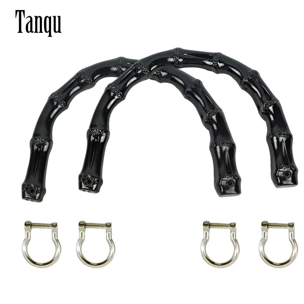 

2019 Tanqu New 1 pair bamboo shape plastic handles for Classic Mini O bag Women Handbag for Obag Basket O moon