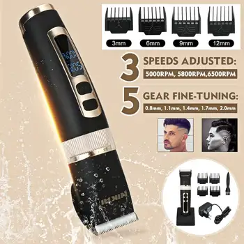 

NK-8815 3-Speeds 5-Speed Precision Professional LCD Electric Hair Clipper Machine Home Shaving Trimmer