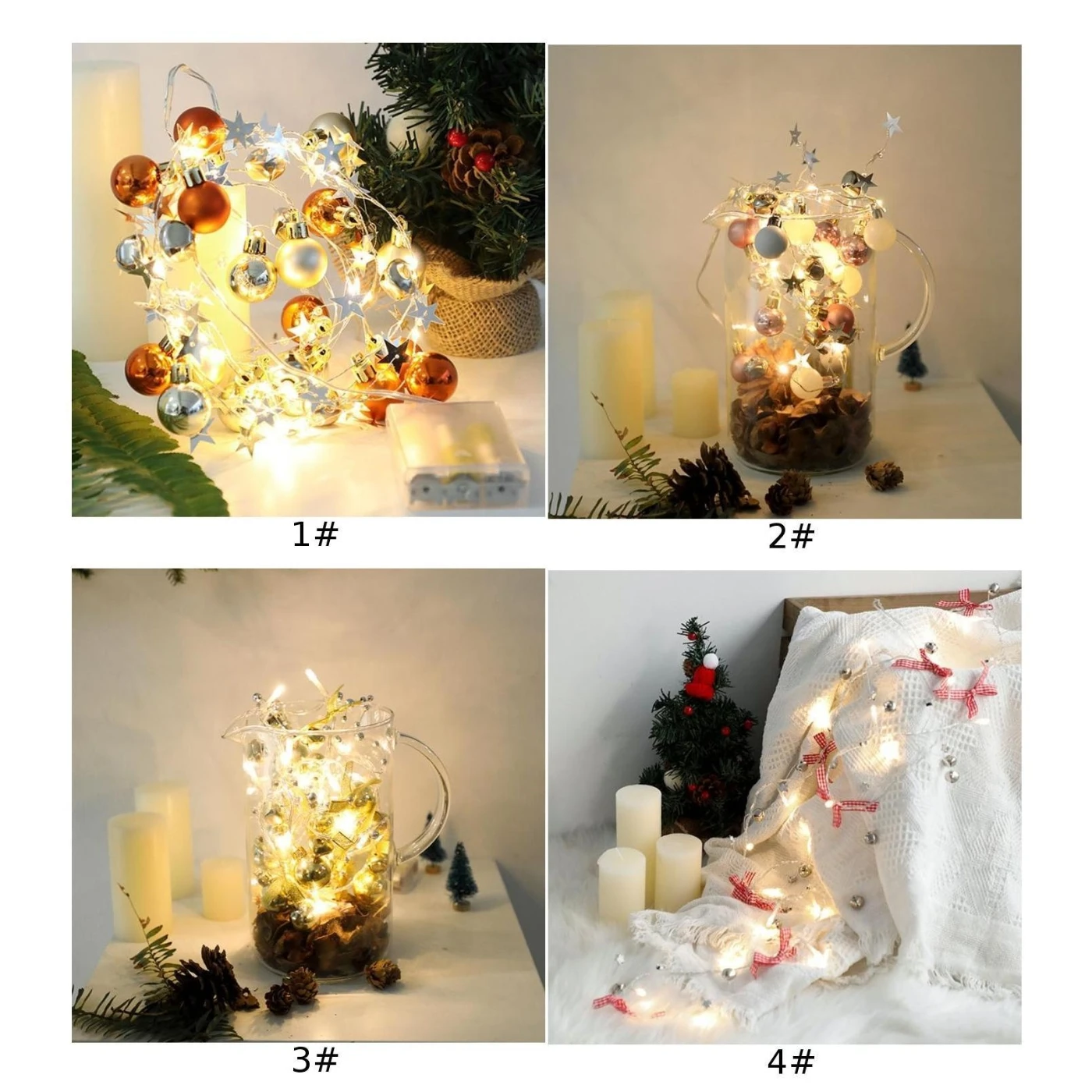 2m LED String Lights Christmas Tree Holiday Decor Home Party Supplies Ornaments
