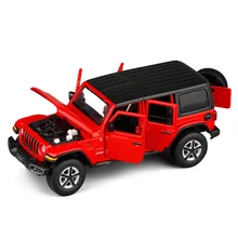 1/32 2020 sahara modelo de carro de brinquedo liga morre fundido virar direção choque-absorvente som luz fora da estrada brinquedos veículo