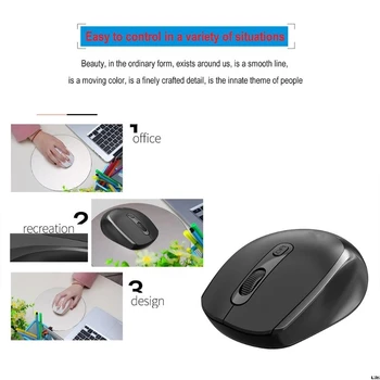 

2.4GHz Portable Mini Slider Wireless Mouse Mute Optical Gaming Mice for PC Computer Laptop Notebook Accessories