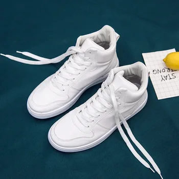 

EXCARGO New Men's Sneakers High-top Casual Shoes 2020 Spring/autumn Solid Color Student Shoes Waterproof Non-slip Sneakers