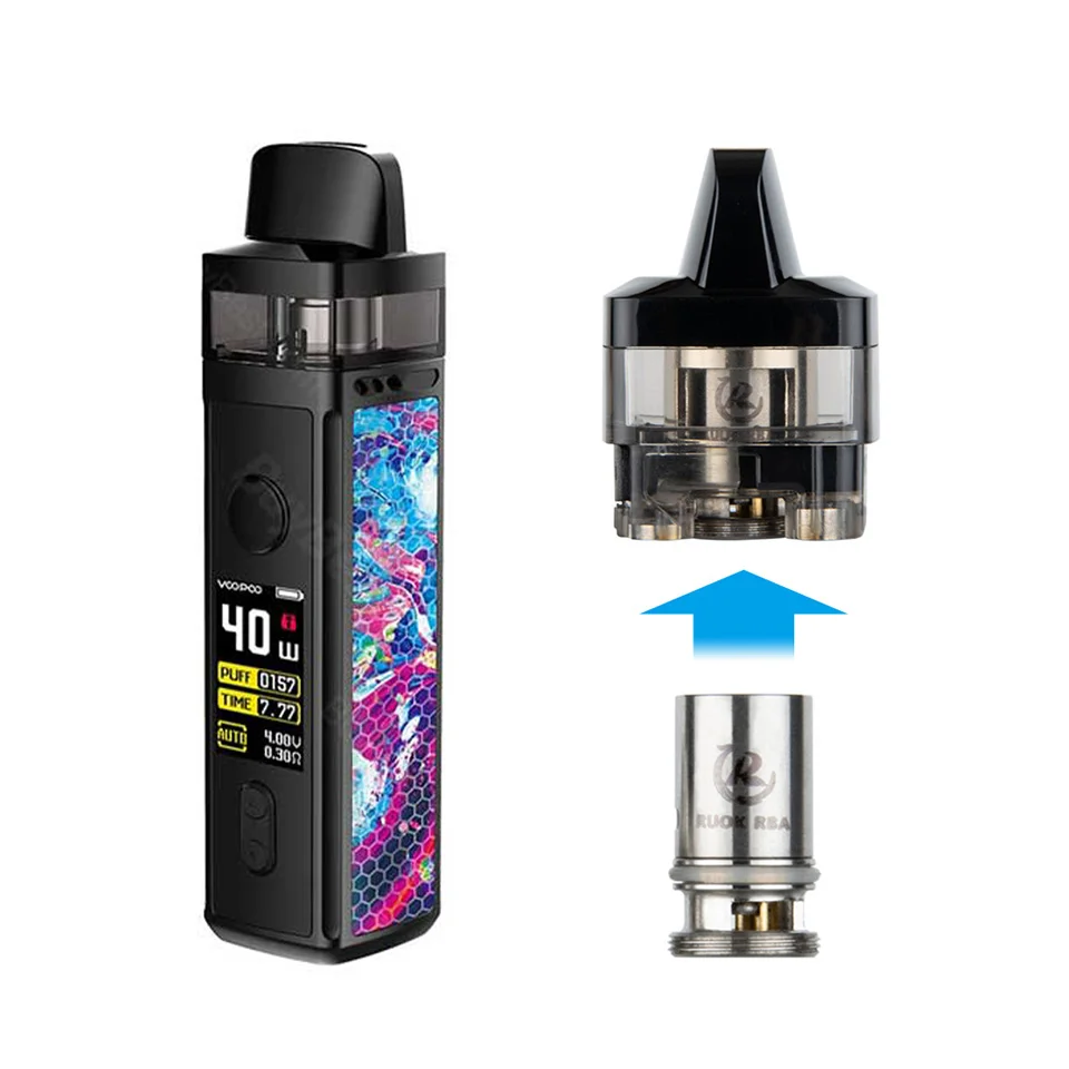 Сменная катушка RUOK RBA для VOOPOO Vinci / X Mod Pod Vape Kit Ремонтопригодный разъем 510 адаптер