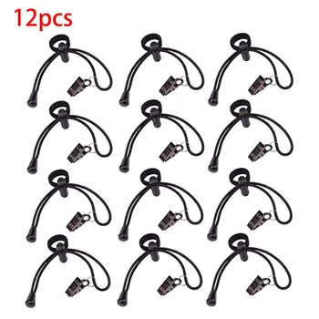 

12 Pcs/Pack Background Cloth Clamps Photography Backdrop Clips Elastic Cord N0HC