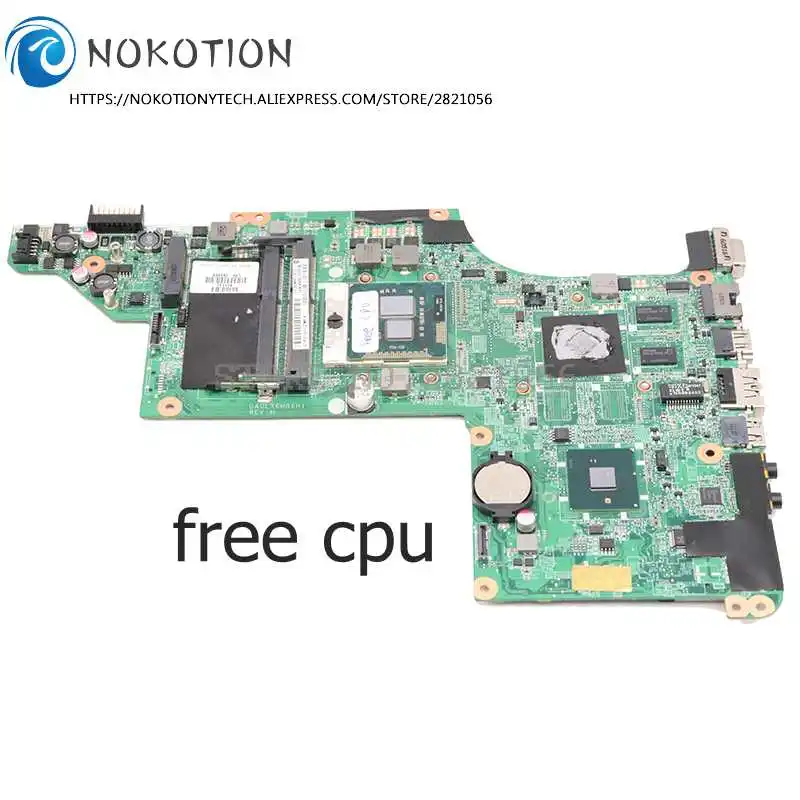 Материнская плата NOKOTION для ноутбука HP Pavilion DV6 DV6-3100 630280-001 DALX6MB6H1 материнская HM55 DDR3