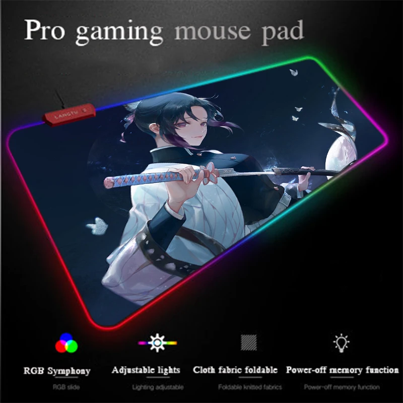 Yuzuoan XL удобные Gamer Мышь Pad usb-камера с флеш-картой памяти линейный светодиодный 7-Цвет освещения с подсветкой бунтарский за большой Скорость RGB игровая Мышь Pad