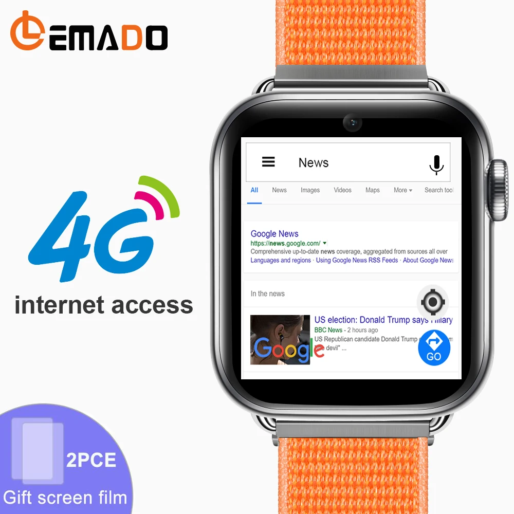 Смарт часы LEMADO Android 7 1 3 Гб ОЗУ 32 ПЗУ 88 дюймов экран частота заяц 4G SIM вызов gps DM 20