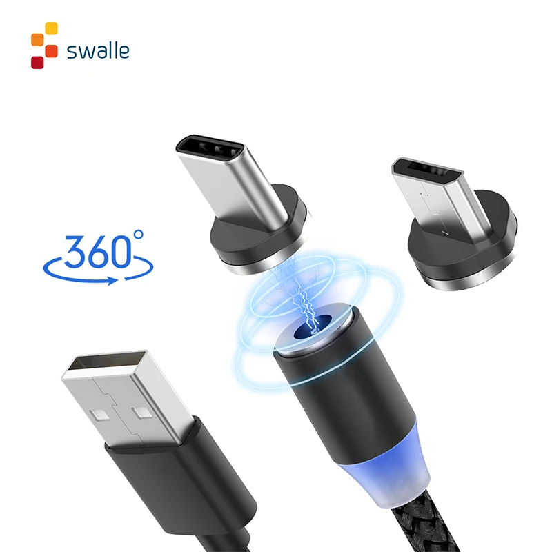 Usb кабель Swalle 2 А быстрое зарядное устройство micro usb c Зарядка синхронизация