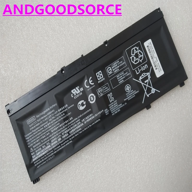 Оригинальный аккумулятор SR04XL HSTNN-DB7W HSTNN-IB7Z для HP Omen 15-CE 15-cb 15-dc 15-CX TPN-C133 TPN-C134 TPN-Q193