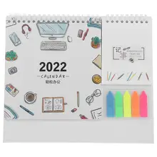 Calendrier utile polyvalent pour tablette, bloc Notes 2022 avec Notes autocollantes, 1 pièce