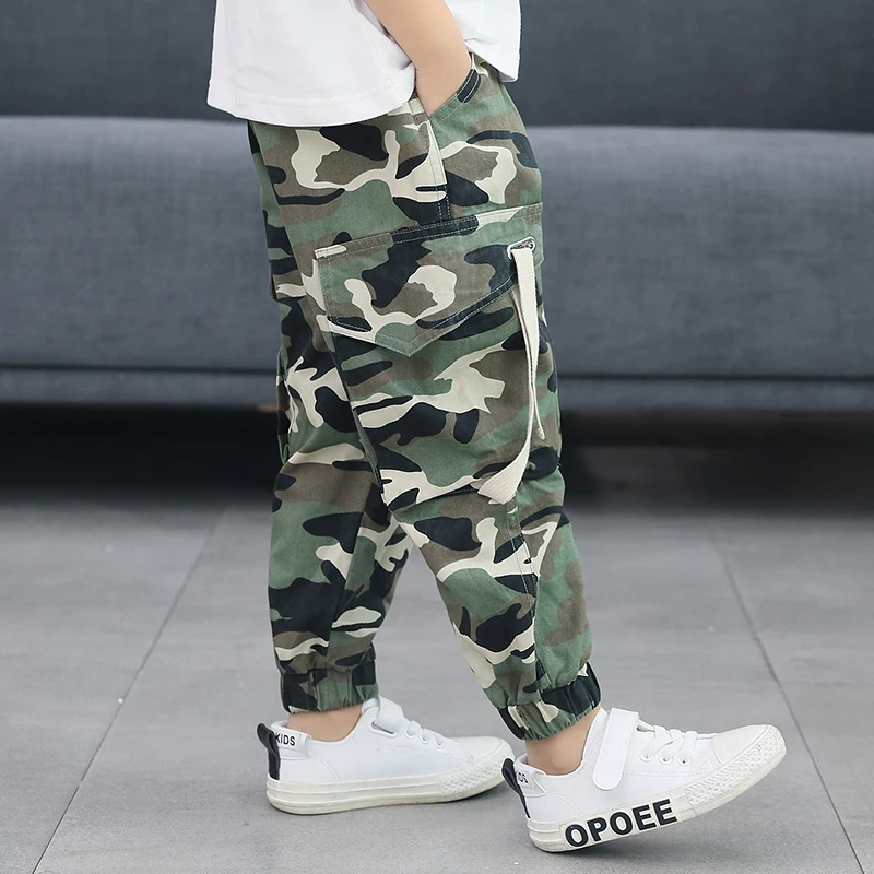 Камуфляжные штаны брюки для мальчиков подростков военный камуфляж детей весенне