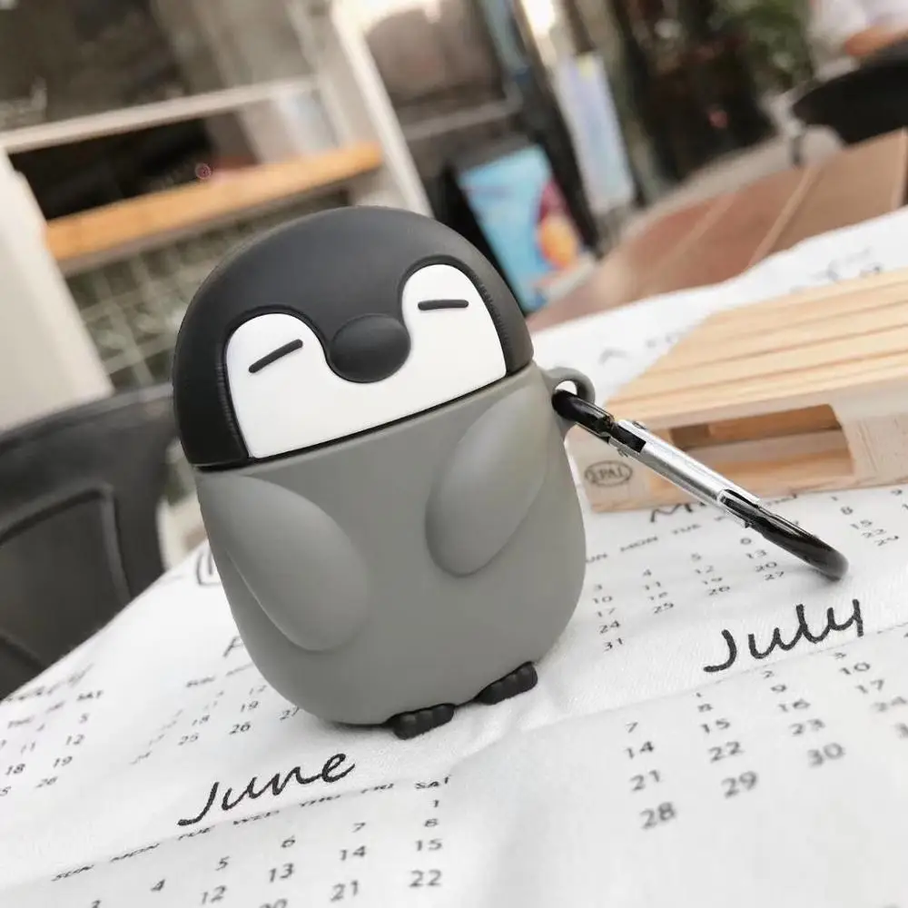 Модный милый пингвин, детский силиконовый чехол для Apple Airpods pro 1/2, Bluetooth, беспроводная гарнитура, зарядный Чехол, аксессуары