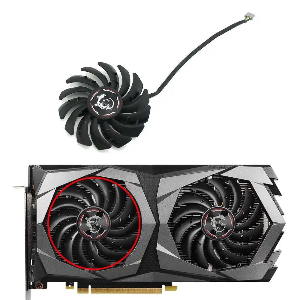 87mm Plds12hh Dc12v 0 40a 4pin Rtx60 Graphics Fan For Msi Geforce Rtx 60 Super Gaming X Graphics Card Fan Fans Cooling Aliexpress