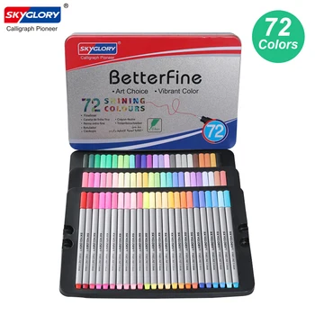 

Fineliner Color Pens 0.4mm Fine Tip Point Marker Pen Set Metal Storage Case for Journaling Planner Note Painting Coloring Sketch
