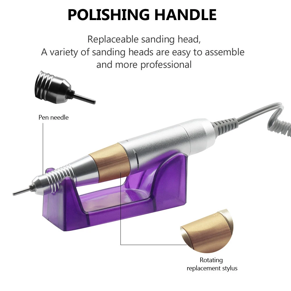  Nail Drill Machine 35000RPM Pro Manicure Machine Apparatus for Manicure Pedicure Kit Electric File 
