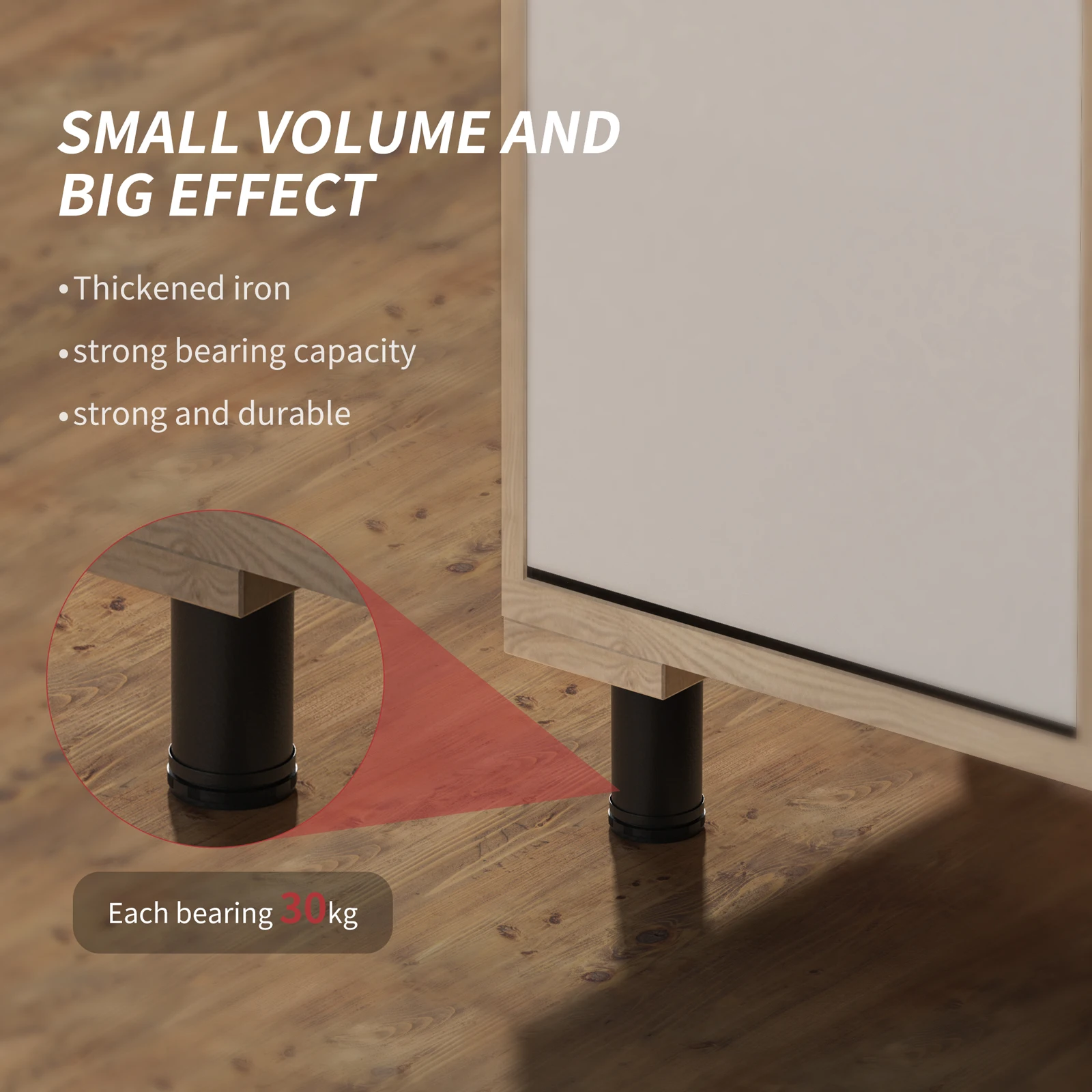 1pcs 5-30CM Furniture Adjustable Cabinet Legs Stainless Steel Table Sofa Metal Foot With Screws Home Improvement Hardware