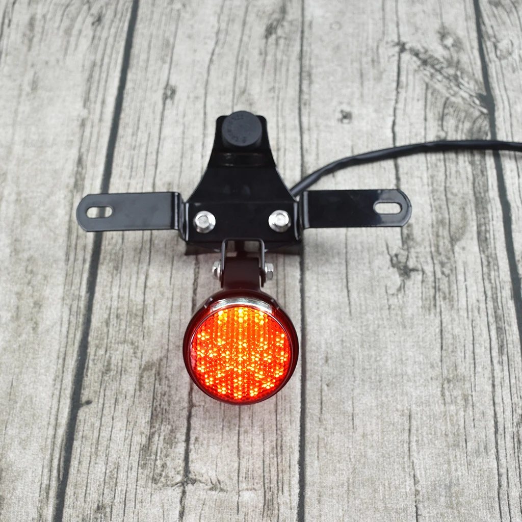 Motorcycle Round Reflector Red Rear Tail Brake Stop Light for Mash Seventy-five