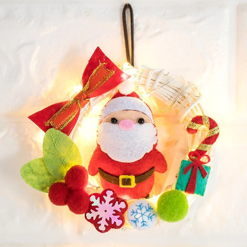 Нетканый Рождественский DIY Материал посылка Рождественский венок украшения Рождественские украшения ручной работы для дома Рождественский Navidad подарок