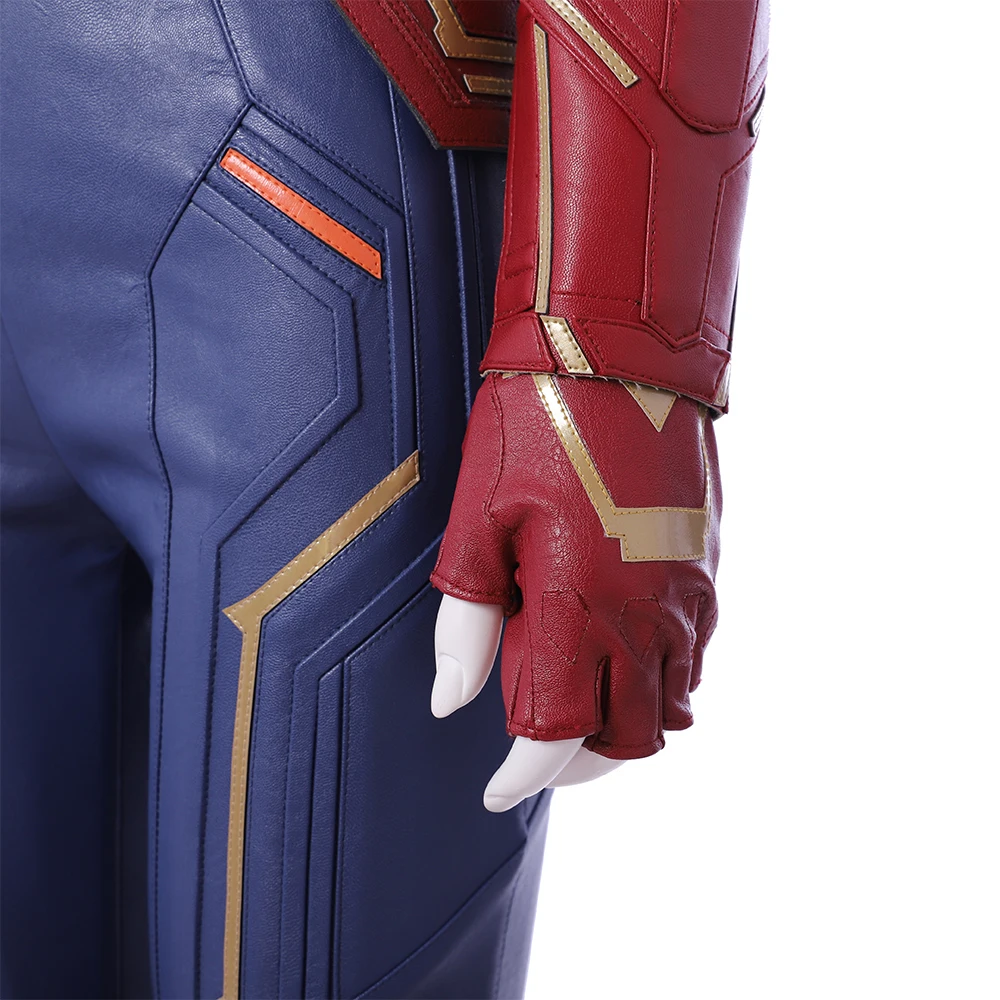 MMGG Хэллоуин капитан, для косплея Marvel Carol Danvers Косплей Костюм кожаный комбинезон высокого качества изготовление под заказ размер