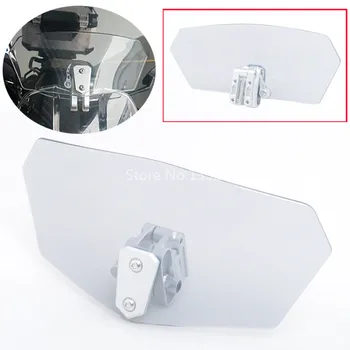 

Transparent Adjustable Height Inclination Clip On Windshield Extension Spoiler Wind Deflector for Most motorcycles w/ Windscreen