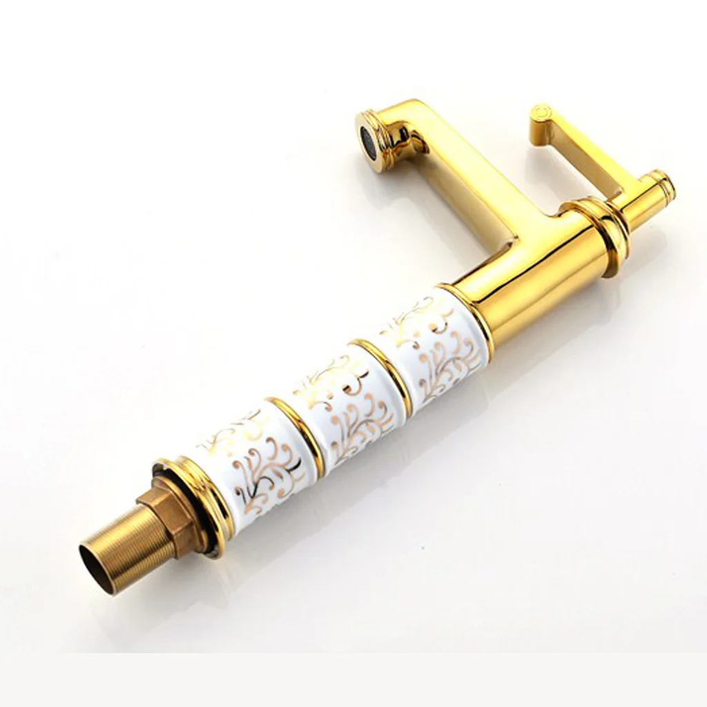 European  Bathroom Vessel Sink Faucet Tall Body Single Handle Lever,Brass