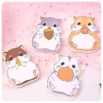 

Cute Hamster Portable Rotate Memo Pad Notebook School Office Supply Notepad Student Stationery 50 Pages
