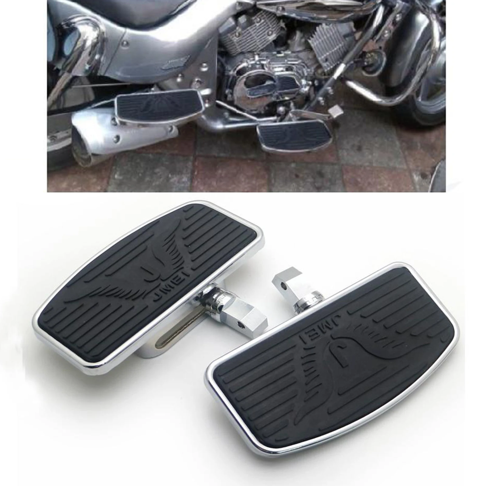 Motorcycle Foot Pegs pedal Motorbike Footboard Footrest for Honda VTX1300 VTX1800 SHADOW VT750 04-12 For SUZUKI VL400 VL800 motorcycle accessories motorcycle footrests motorcycle foot pedals