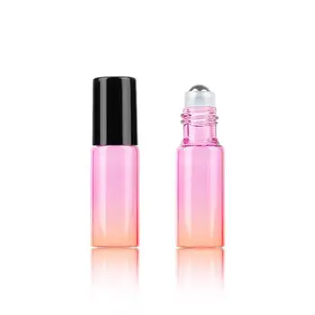 

5ml Gradient Empty Glass Roll on Bottle Metal Roller Ball Essential Oil Bottle