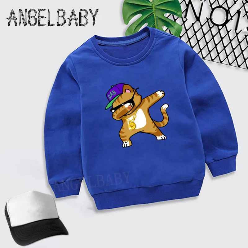Kids Dabbing Unicorn Cartoon Hoodies Children Autumn Tops Baby Cotton Clothes,Boys Girls Sweatshirt KYT2081