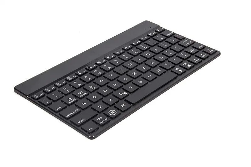 JellyComb, алюминиевый сплав, беспроводная Bluetooth 3,0 клавиатура, цветная, ультра тонкая, 7 цветов, светодиодный, с подсветкой, беспроводная клавиатура - Цвет: black